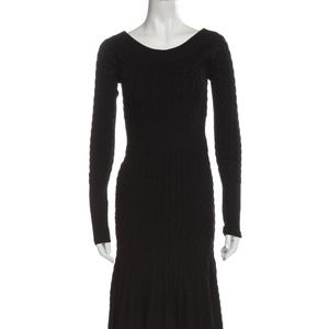 New with tags ALEXANDER MCQUEEN Black Midi Length Dress - Size Medium